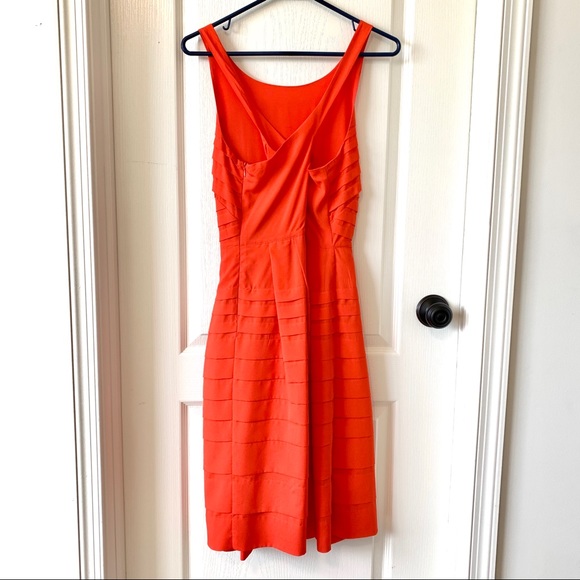 ANTHROPOLOGIE EVA FRANCO Pleated Tangelo Dress—6 - Picture 12 of 15